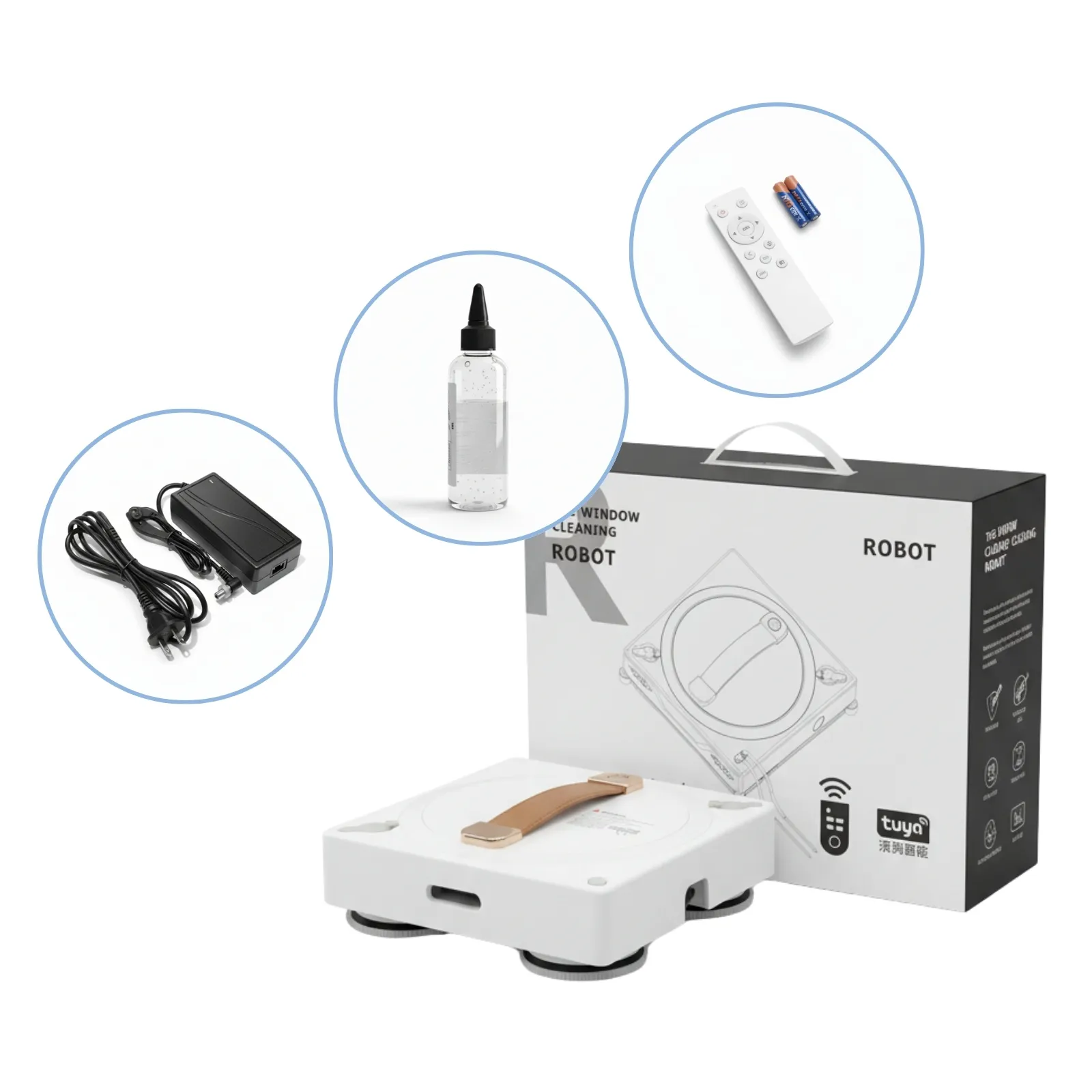 Elinar Smartclean - Ramenwasser Robot met Vacuüm en Spray - overzicht